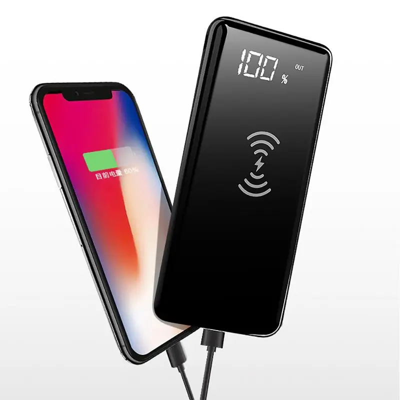 Портативное QC03 зеркальное Беспроводное зарядное устройство с двумя usb портами и