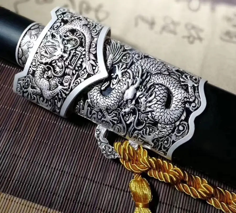 Азия сабля меч катана красный дамасский сложенный стальной двойной край острый
