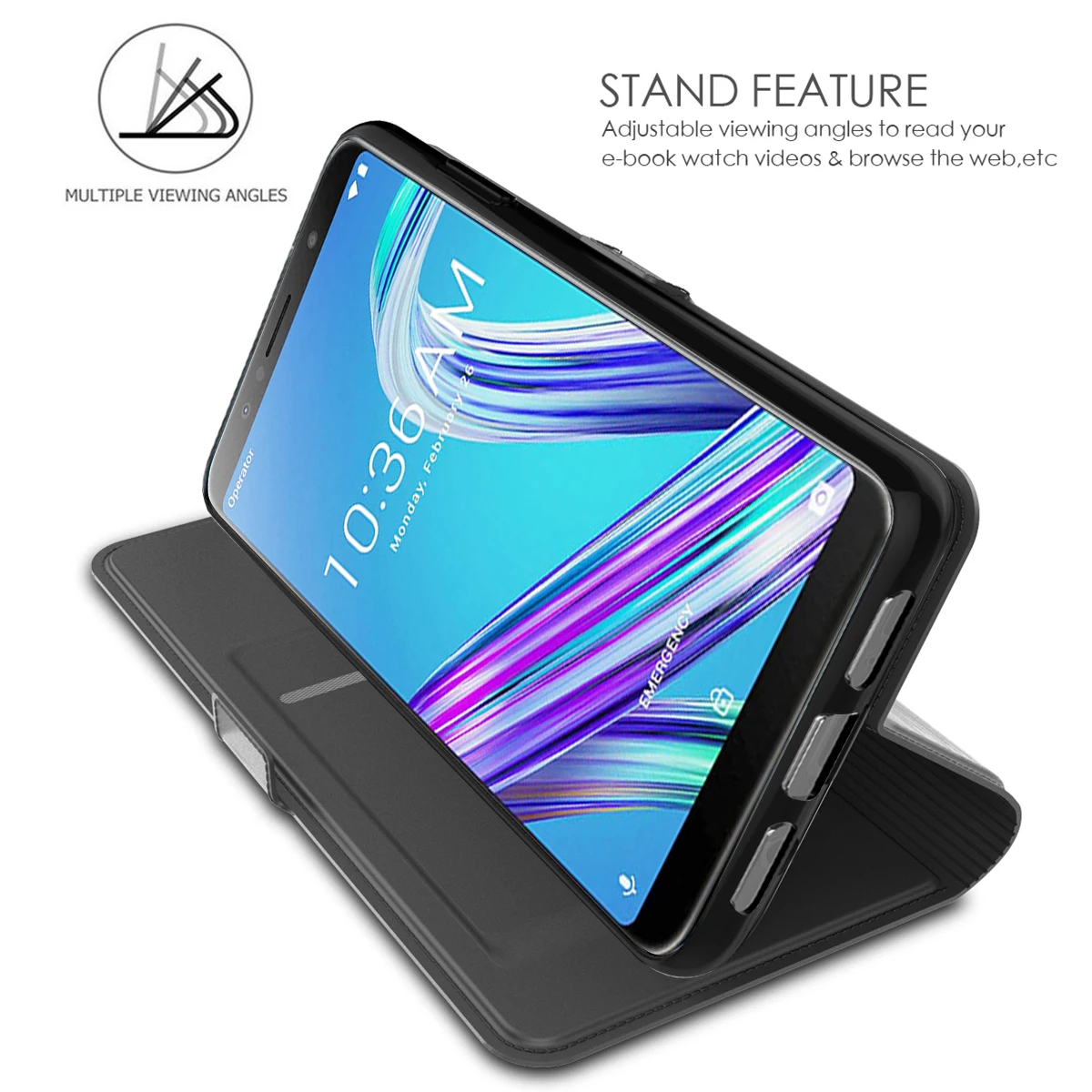 Для Asus ZenFone Max Pro M1 ZB601KL ZB602KL кожаный чехол с магнитной пряжкой для отделением карт и