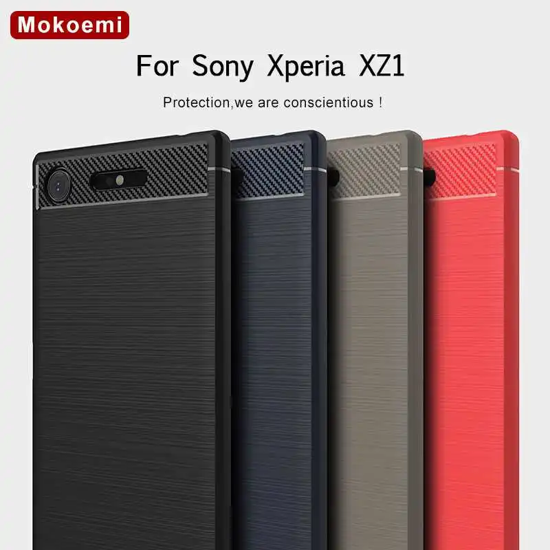 Mokoemi Fashion Shock Proof Soft Silicone 5.2"For Sony Xperia XZ1 Case For Sony XZ1 cell Phone Case Cover