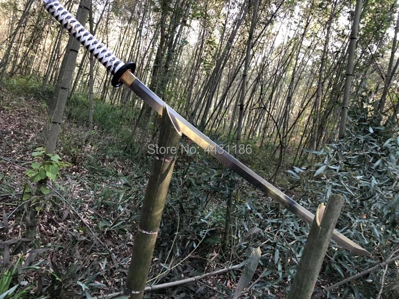Железный Tsuba * самурайский меч T10 стальная глина закаленная Настоящая японская