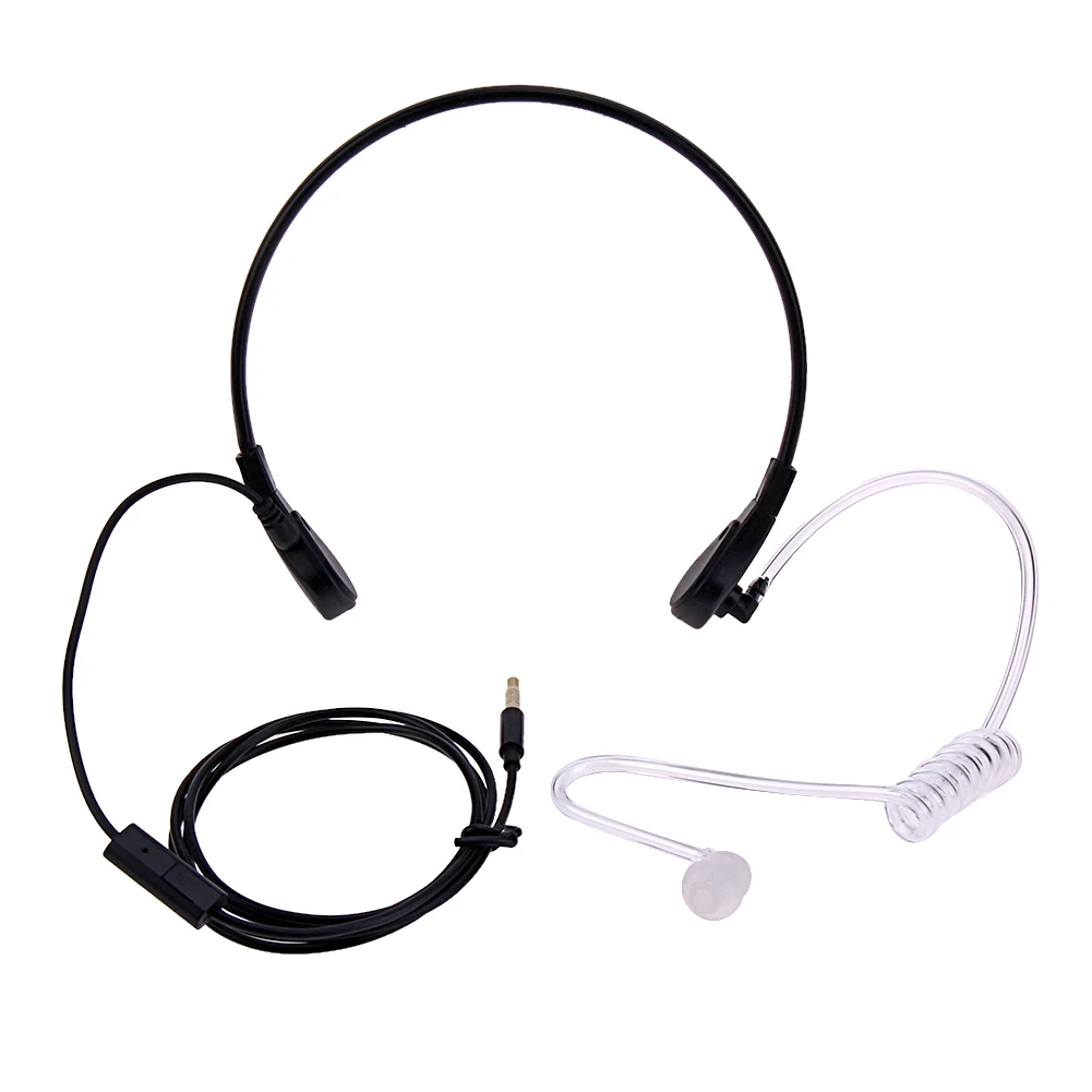 3.5mm Throat Mic Headphones Covert Acoustic Tube Earpiece Headset for iPhone HTC LG Android Universal Mobile Phone | Электроника