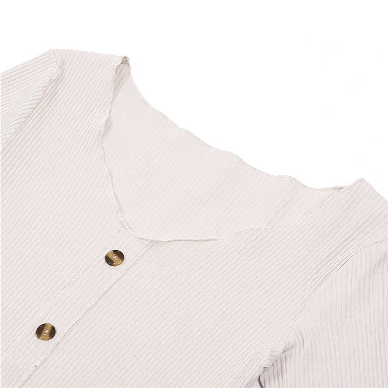 

2XL Women Sexy knit sweater dress Fashion Autumn long sleeve slim Button V Neck bodycon pencil short mini vestidos Knitwear 2019