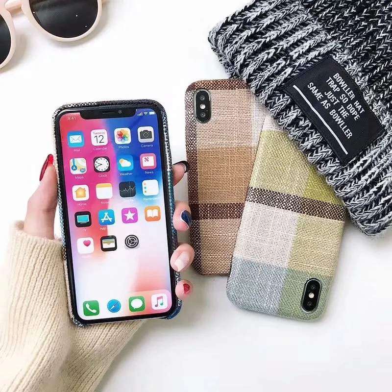 Тканевый Телефон чехол для iPhone 6 S Plus 8 7 ультра тонкие мягкие силиконовые чехлы X XS