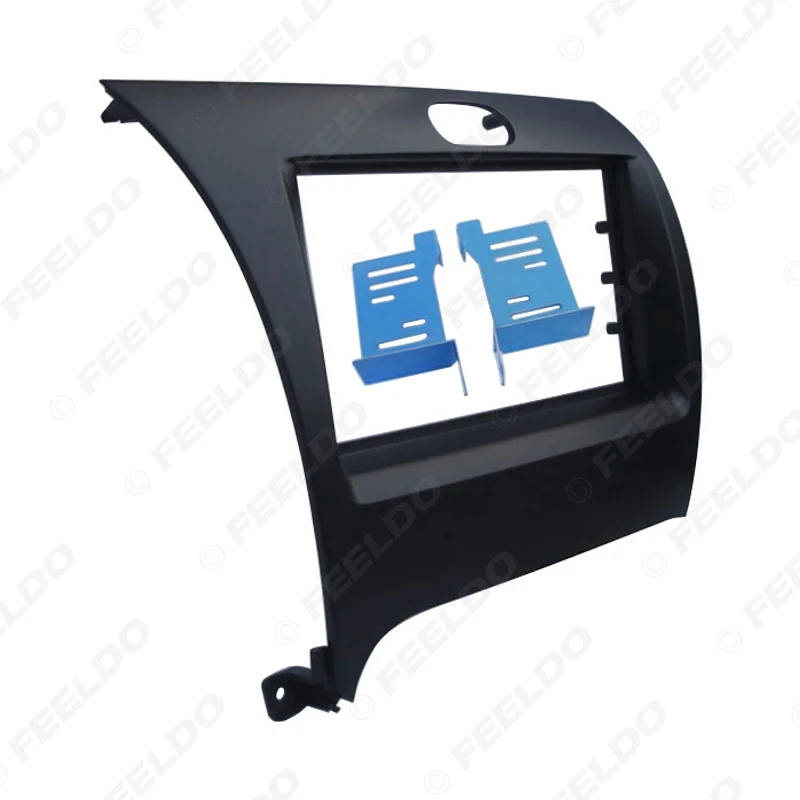 LEEWA Car Stero Radio 2Din Dashboard Fascia Frame для KIA Cerato Forte K3 панель Лицевая пластина ободок набор
