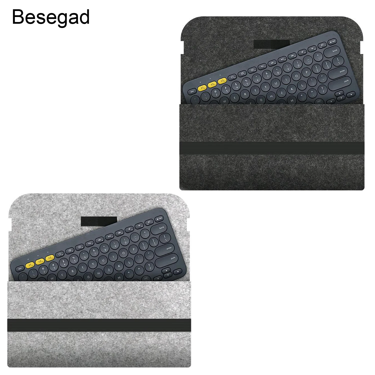 Besegad портативный войлочный чехол для хранения пылезащитный Logitech K380 K480 Bluetooth