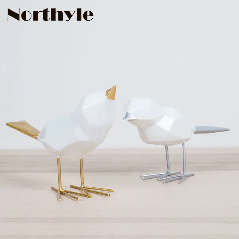 Northyle смолы статуэтка птиц дома decoratin фэн-шуй миниатюрный офисной обстановкой