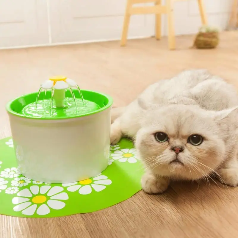 1.6L Electric Automatic Mute Pet Water Fountain Drinking Bowl Cat Feeder Dispenser with 3 Filters | Дом и сад
