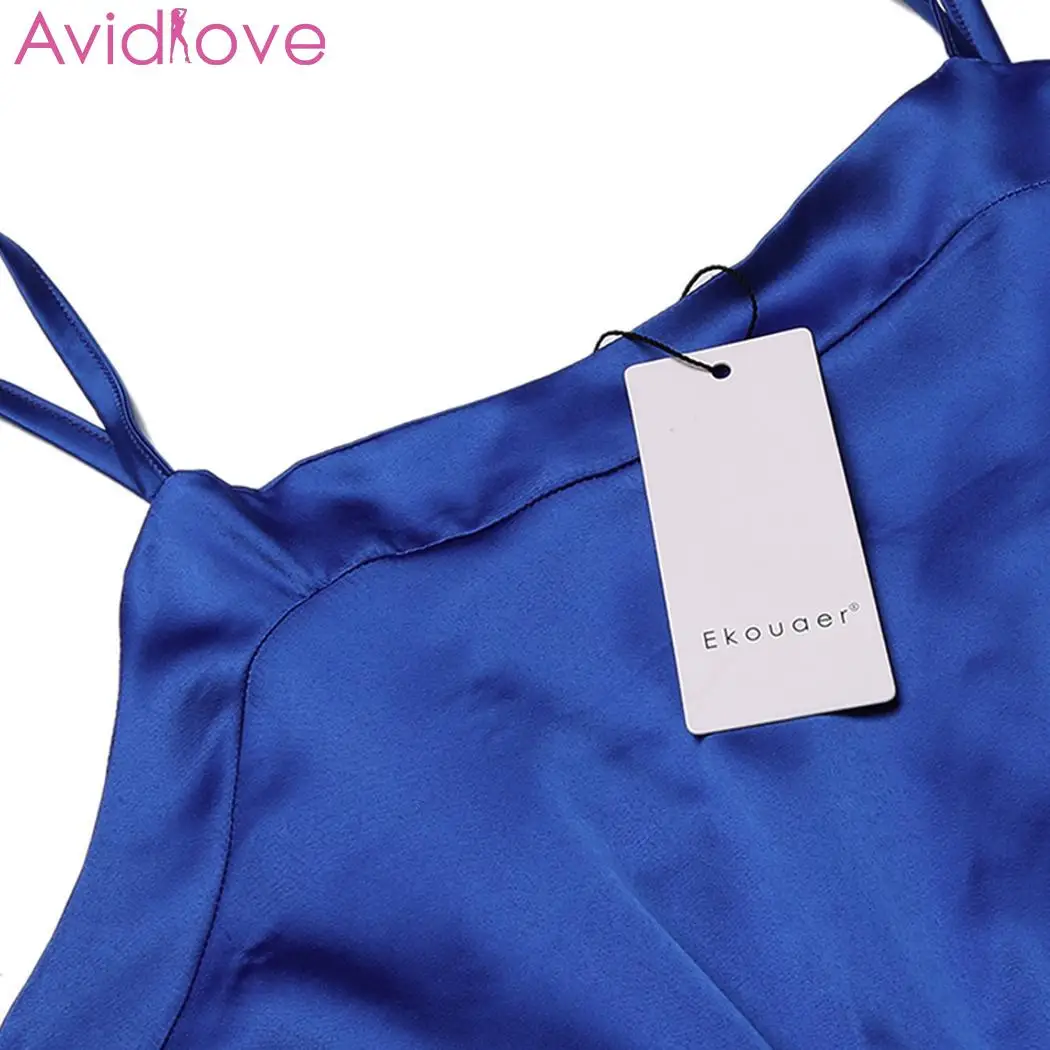 Avidlove женское сексуальное белье атласная ночная рубашка ночное Лето Плюс Размер