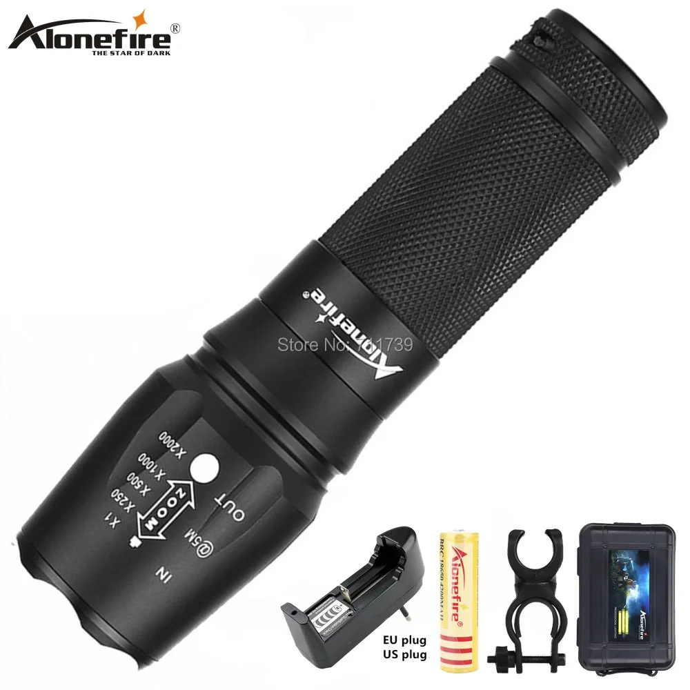 Фонарик AloneFire X800 Cree XM L T6 V6 L2 светодиодный тактический фонарик с зумом уличный