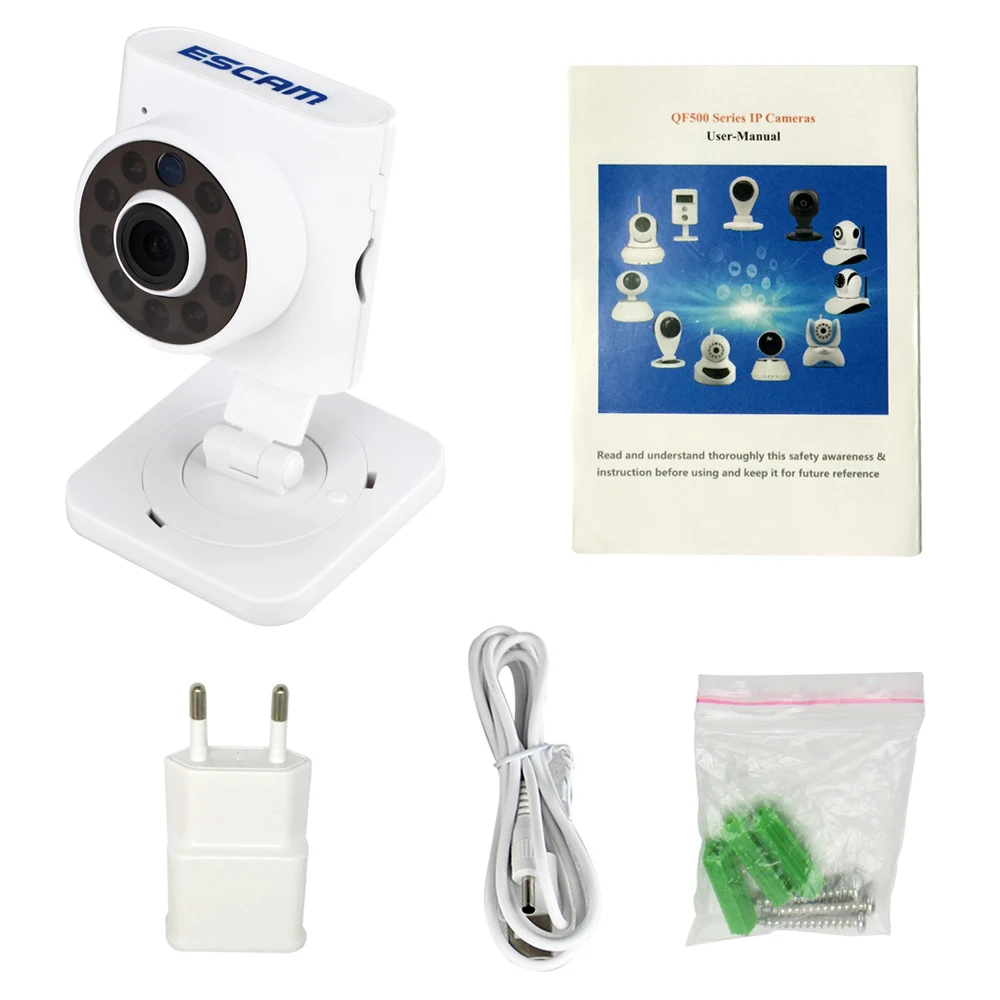 ESCAM Wall E QF601 720 P Беспроводной Wi Fi IP Камера с детектором движения 1/4 дюймовая cmos