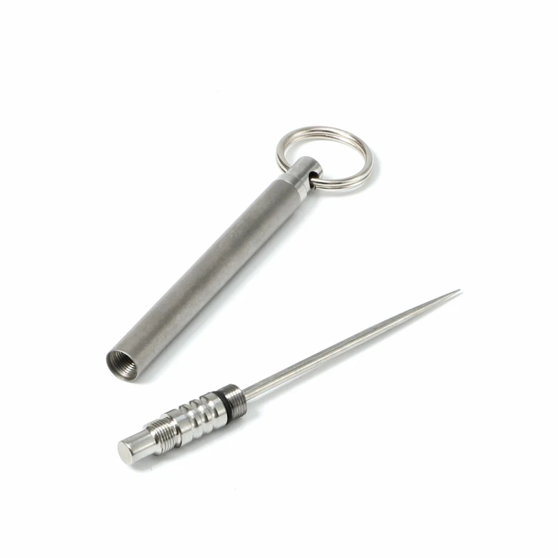 Титана Открытый Edc Бутылочки Для Зубочисток фрукты вилка кемпинг инструмент