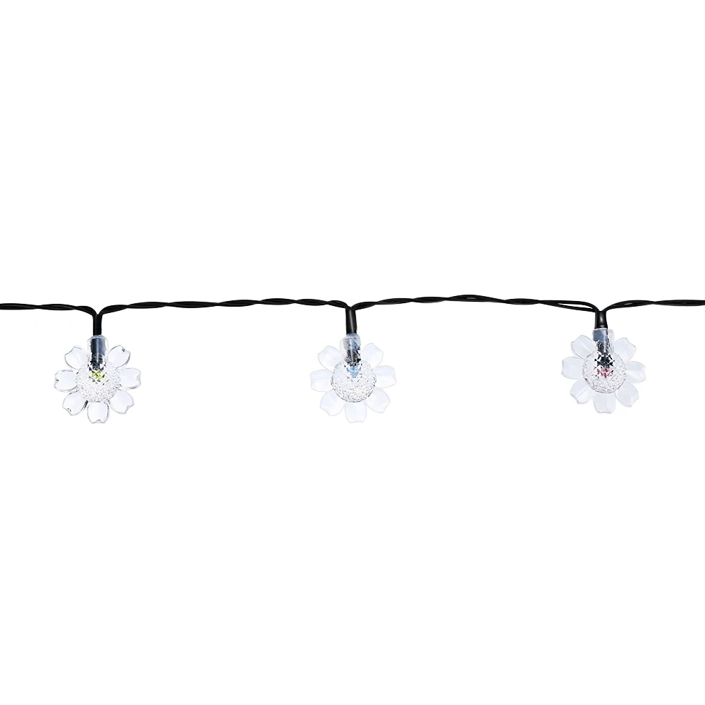 Все продажи LCT-SLC-036 50leds Солнечная Гирлянда Свет цветок украшение для дома