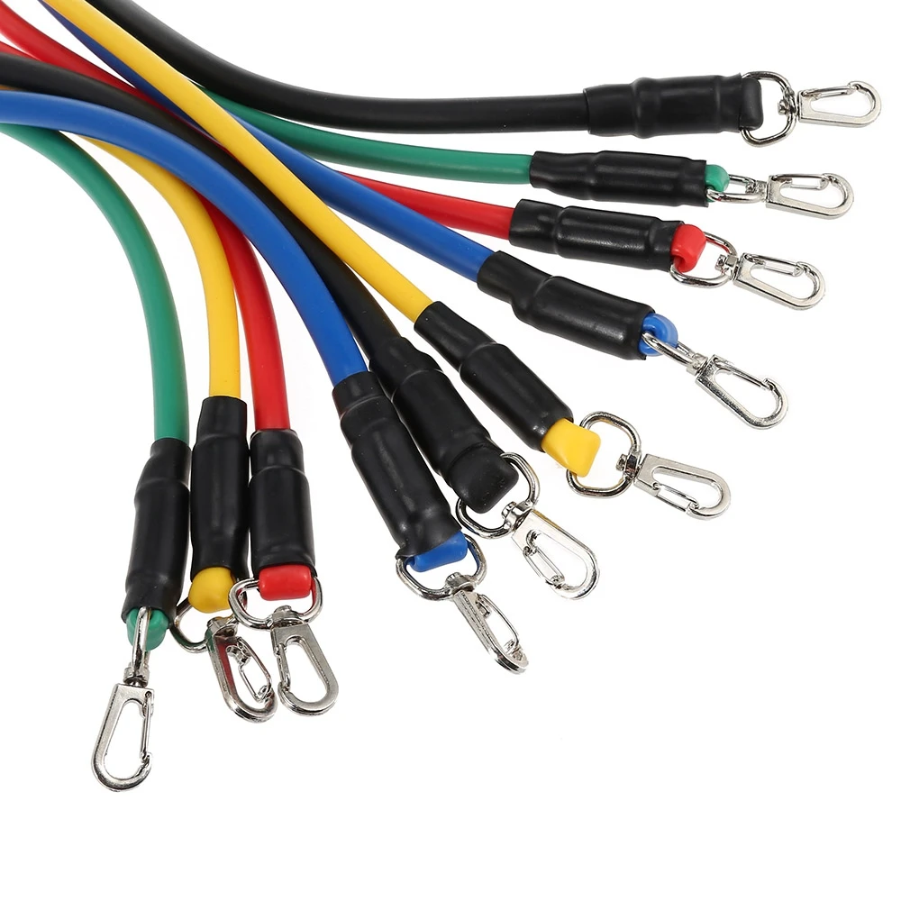 11 шт./компл. тренировка тяги упражнения резистивные ленты Кроссфит латексные