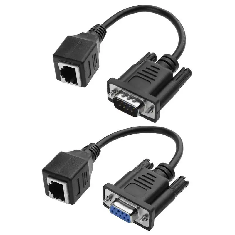1 комплект DB9 мужской женский RJ45 Женский удлинитель адаптер конвертер провод