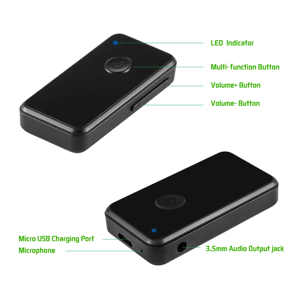 3 5 мм Bluetooth 4 2 приемник музыкальный аудио адаптер Hands free автомобильный набор AUX для