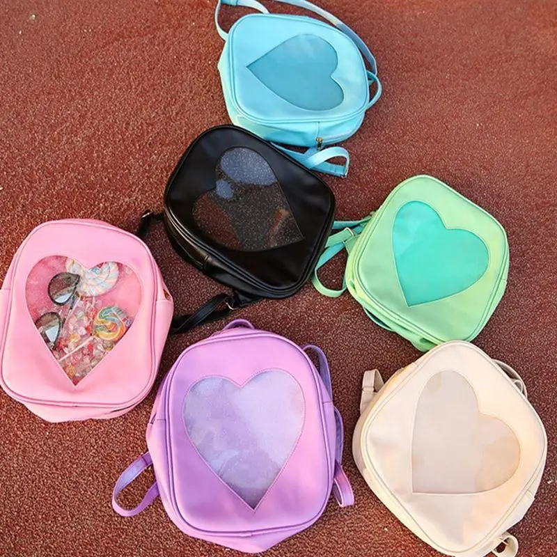 Женский прозрачный рюкзак сделай сам школьная сумка в стиле Харадзюку для