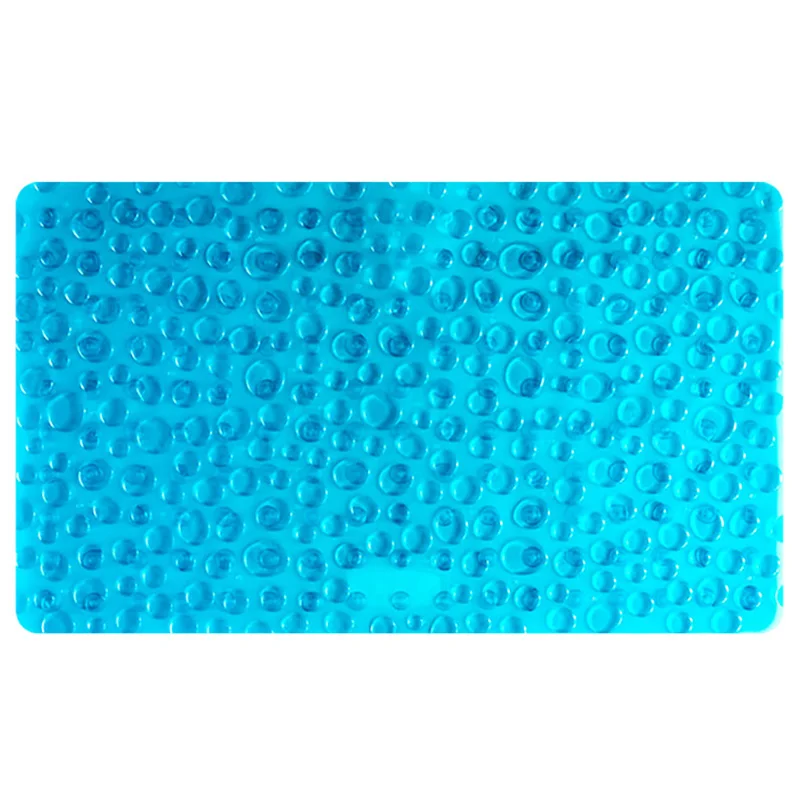 Фото Экологически чистый коврик для ванной комнаты отеля галька массажный синий ПВХ |