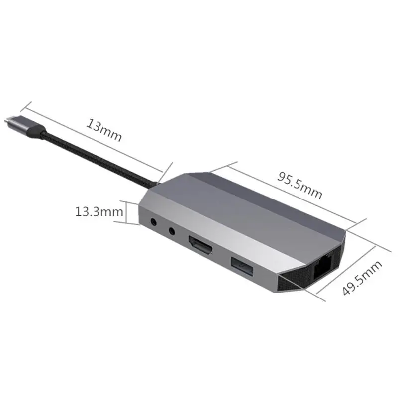 Type-C3.1 4K Usb3.0 Sd Tf Card Gigabit Ethernet Port Usb Sound Pd Charging 9-In-1 Converter | Компьютеры и офис