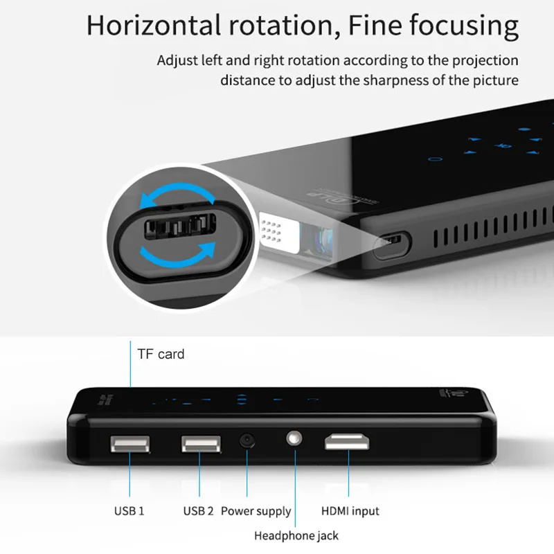 X2 Android 7 1 Led 1080P Hdmi-In проектор беспроводной Bluetooth 2 4G/5G мини-проектор c WiFi |