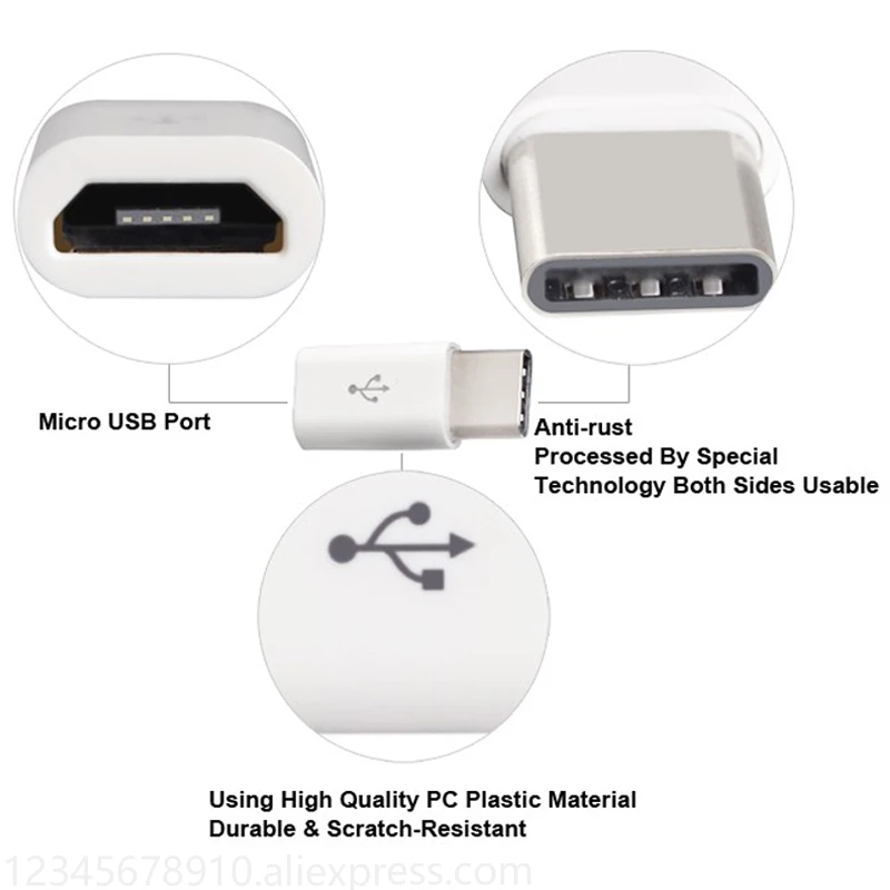 Универсальный USB кабель Micro type c с разъемом 3 1 Type C Female адаптером для передачи