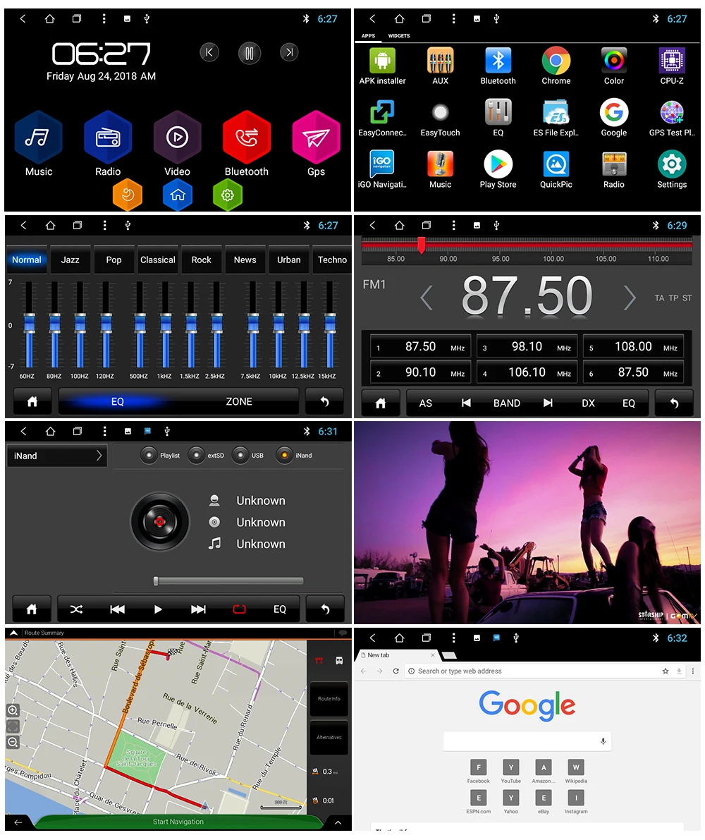 Octa Core 1024*600 Android 10 0 автомобильный DVD GPS навигатор плеер Deckless автомобильное стерео