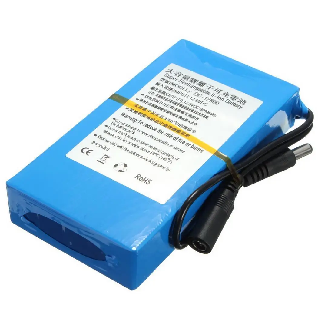 Прочный 12 V 3500 мА/ч наружная перезаряжаемая литий ионная DC12V DC12.6V как на картинке