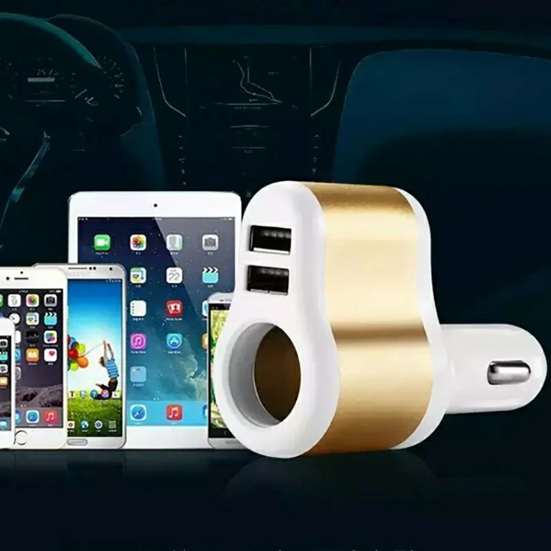 Двойной зарядное устройство USB адаптер 3.1A цифровой авто автомобиль