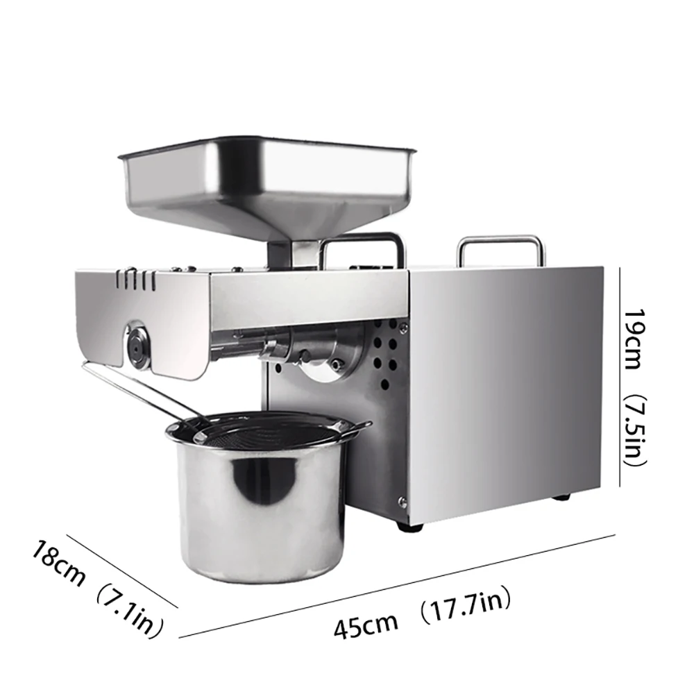 Home use Mini Stainless steel Automatic Small Black Seed oil extractor machine Cold press expeller Peanut | Бытовая техника