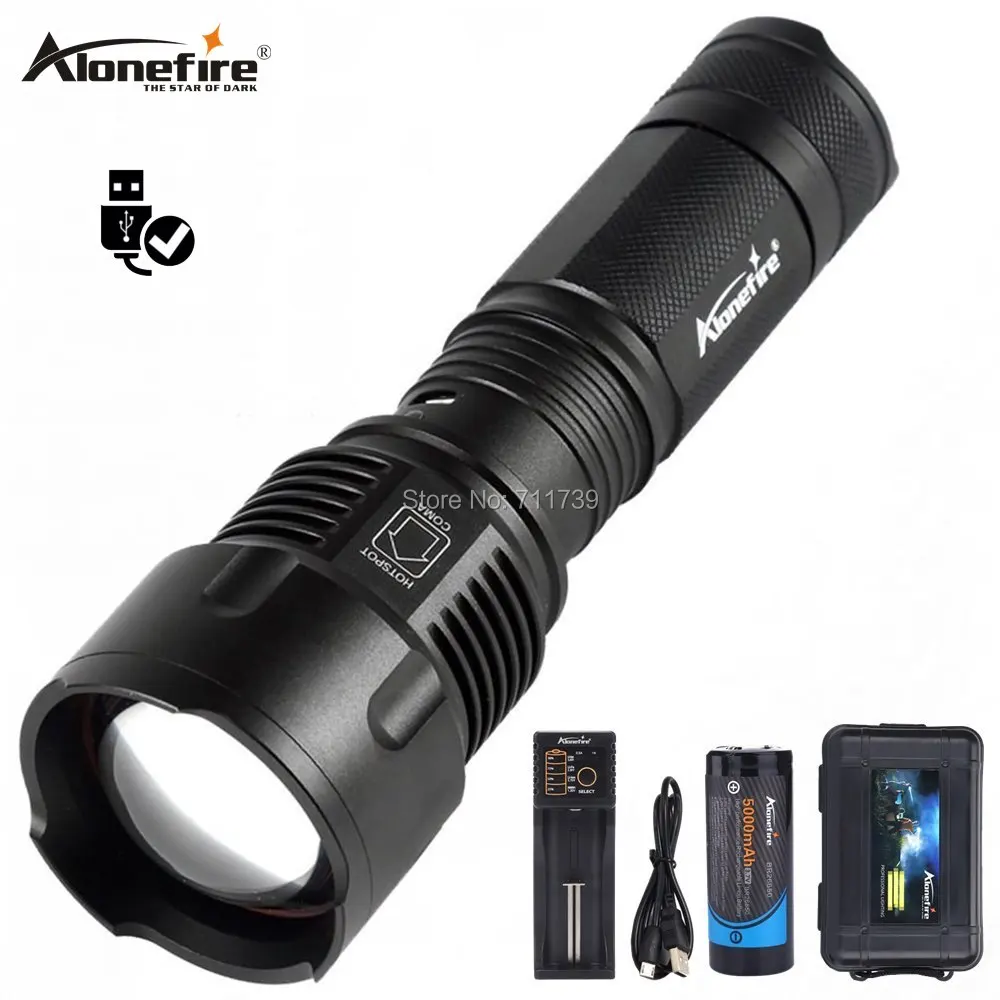 AloneFire X981 самый мощный масштабируемый светодиодный фонарик фонарь USB
