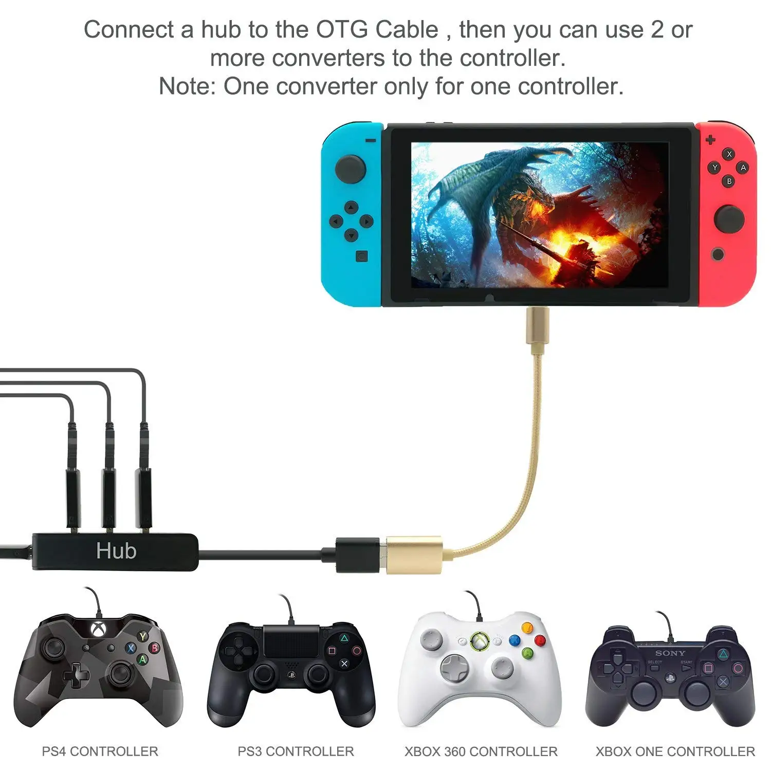 Контроллер конвертер для nintendo Switch делает PS3/PS4 Dualshock/xbox ONE контроллеры совместимы с