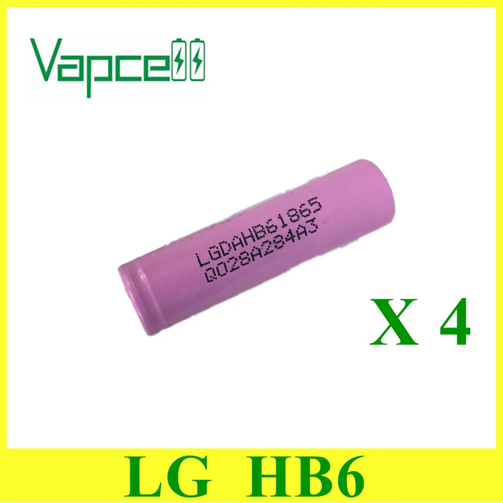 4 шт. 100% оригинальный VAPCELL 18650 1500 мАч 30A литиевая аккумуляторная батарея для LG HB6