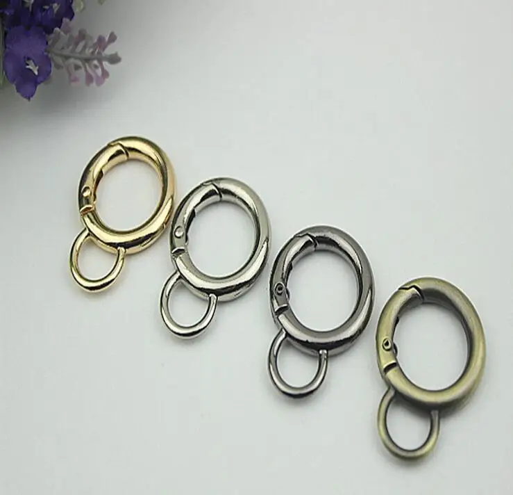 

10 шт./лот, 4 цвета, аксессуары для сумки DIY, пружинная катушка, 8 слов, кольцевая Соединительная пряжка, 1,9 см, внутренний диаметр, защелкивающий...