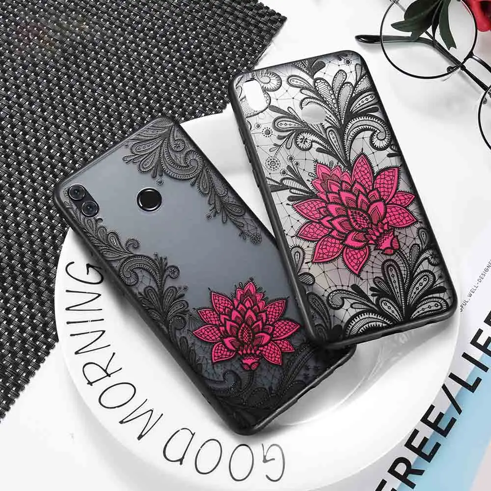 Чехол для телефона CASEIER Huawei P30 P20 Pro Lite Y9 P Smart 2019 чехол с кружевным и цветочным