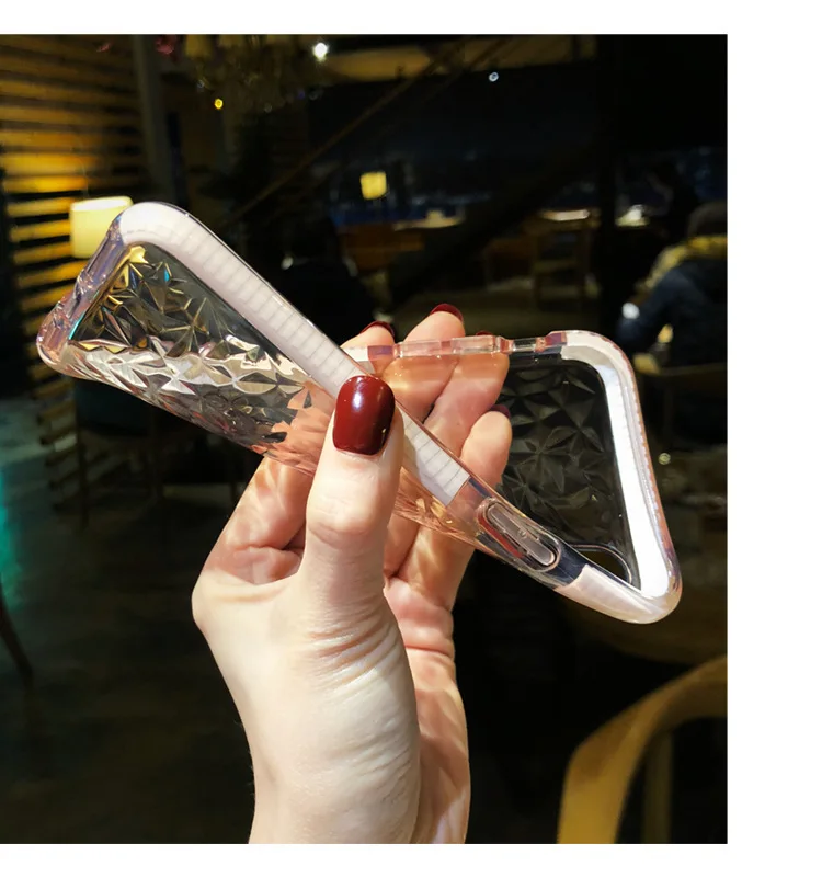 Современный прозрачный чехол для iPhone X XR XS MAS модная цветная граница Мягкий ТПУ