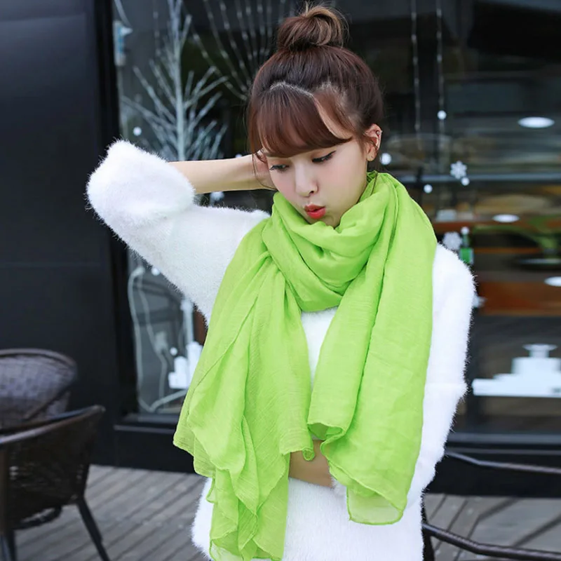 

2018 New Female 1PC Luxury Popular Linen And Cotton Cape Pashmina Multi-purpose Shawl Women Warm Solid Scarf Autumn Winter