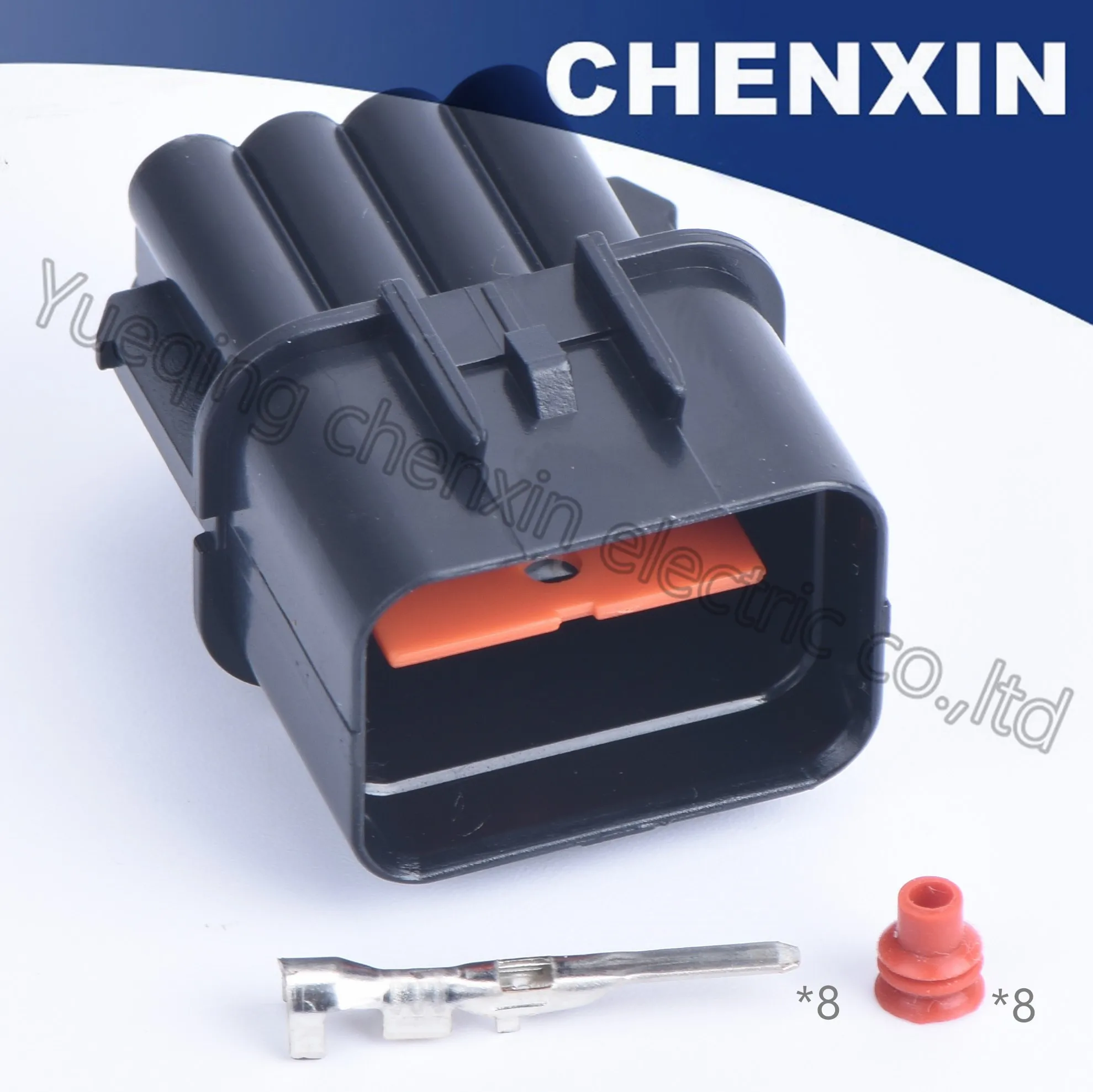 

Black 8 pin waterproof auto connectors (2.3) male PB621-08020 Auto accessories wire connection lamp headlight socket adapter