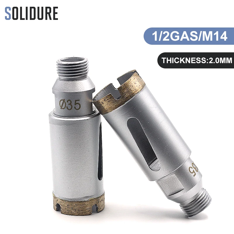 

Arbor M14 female 1/2 Gas male 35mm stone diamond wet core bit for wet drilling stone and tiles