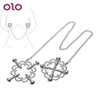 Оло зажимы для сосков стимулятор для груди зажимы из нержавеющей стали эротические игрушки интимные игрушки для женщин взрослые игры для пары SM флирт