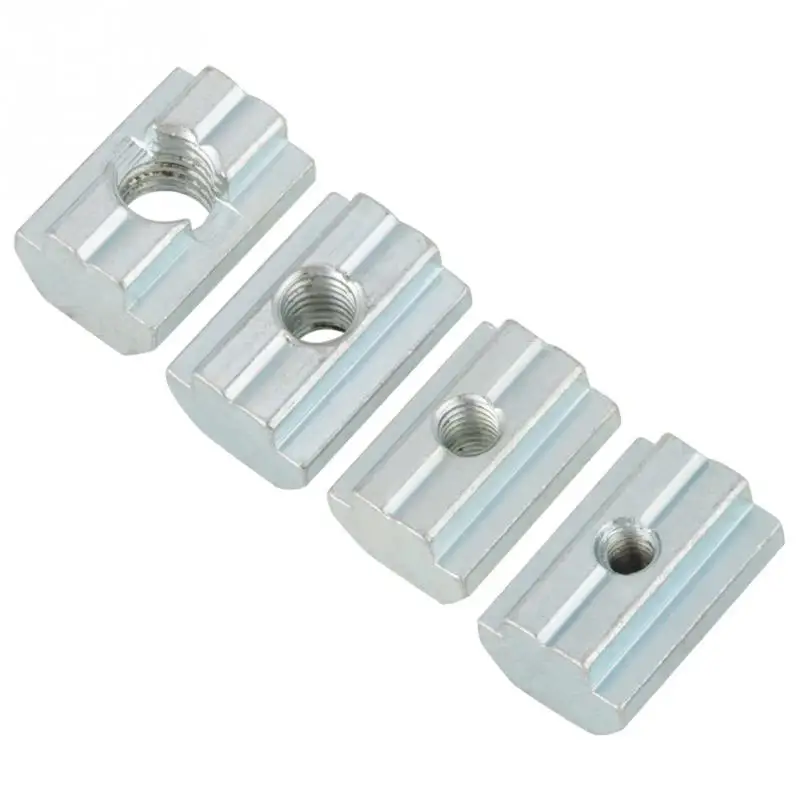 20Pcs/Lot Zinc Plated Hammer Head Nuts Carbon Steel Sliding T-slot Nut for Aluminum Accessories Fastener | Обустройство дома