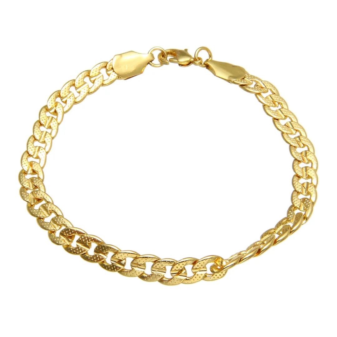 Винтажный браслет цепочка для мужчин панк 8 мм нержавеющая сталь плоская