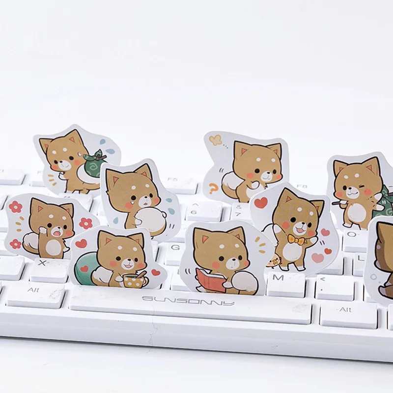 45 шт. милые наклейки для собак клейкие бумажные Kawaii Канцелярские Стикеры детей
