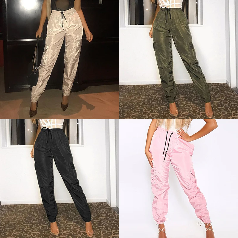 Стильный для женщин мотобрюки брюки девочек одноцветное Цвет Длинные тренировки