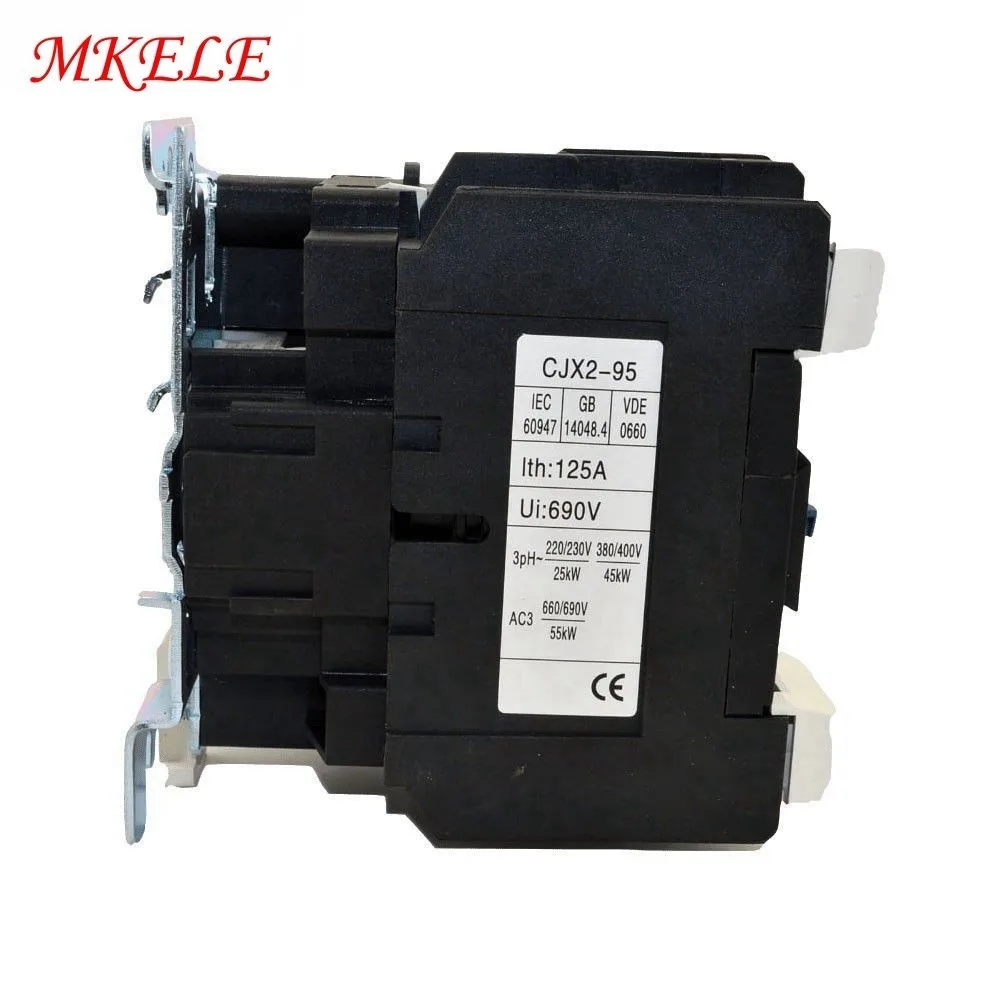 

Free Shipping 220V 380V 110V 36V 24V 50/60Hz Din Rail Mounted AC Contactor CJX2-9511 AC Contactor LC1 95A 3 Phase 3-Pole