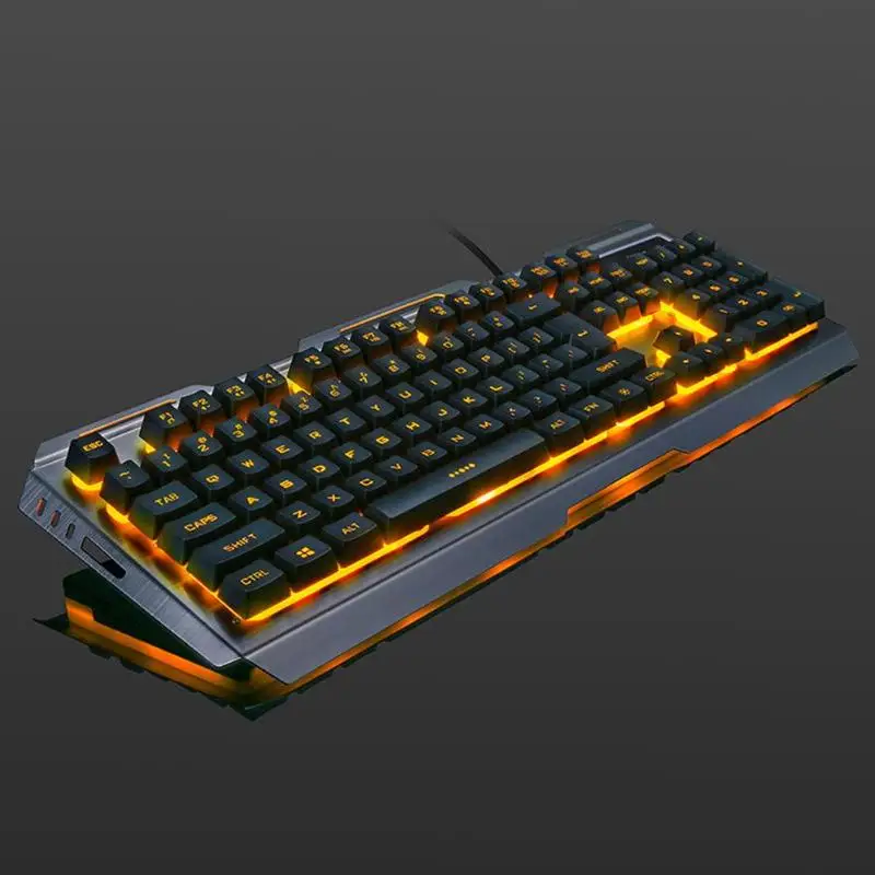 Механическая клавиатура USB Проводная эргономичная игровая и мышь с подсветкой