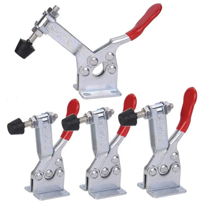 Hand Tool Toggle Clamp 201B Antislip Red Horizontal 201-B Quick Release 4Pcs | Инструменты