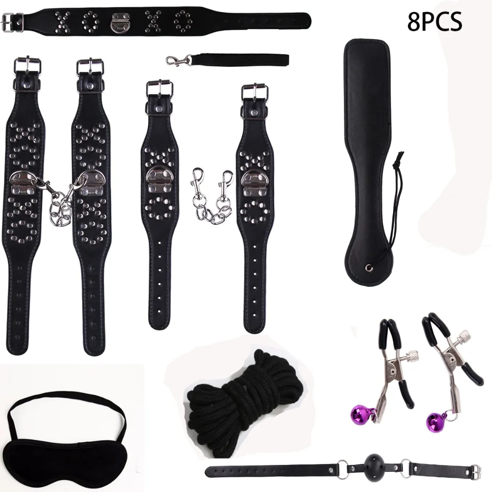 fine New Leather bdsm bondage Set Restraints Adult Games Sex Toys for Couples Woman Slave Game SM Sexy Erotic Handcuff | Красота и