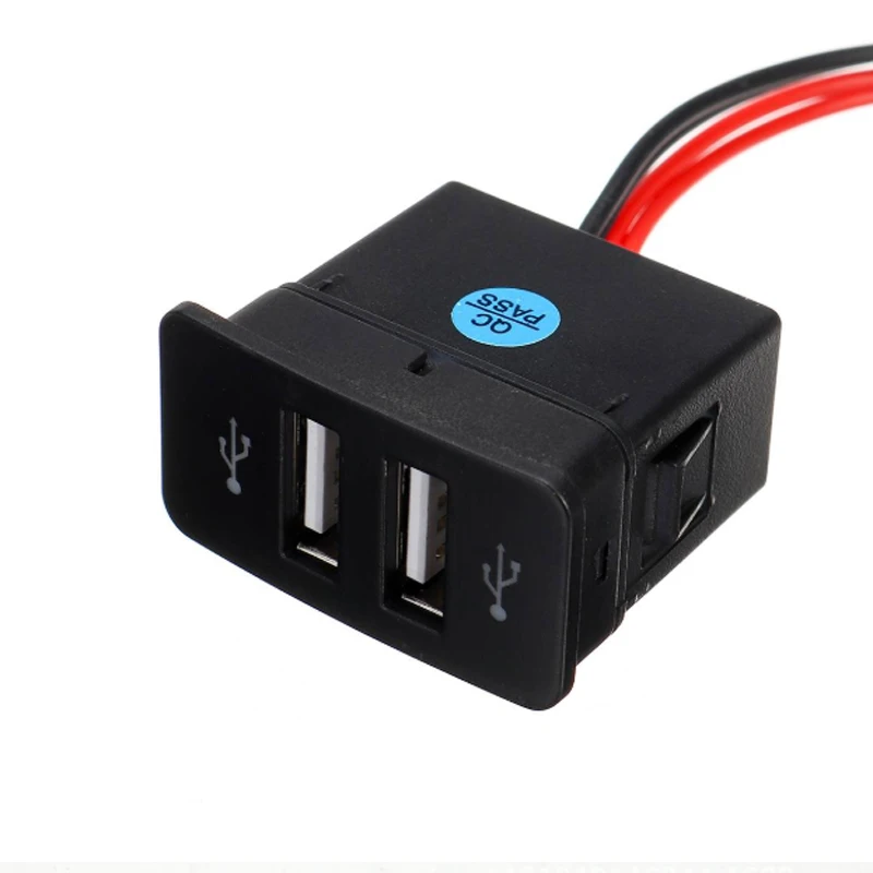 12 В автомобильный двойной USB адаптер интерфейса автомобильное зарядное