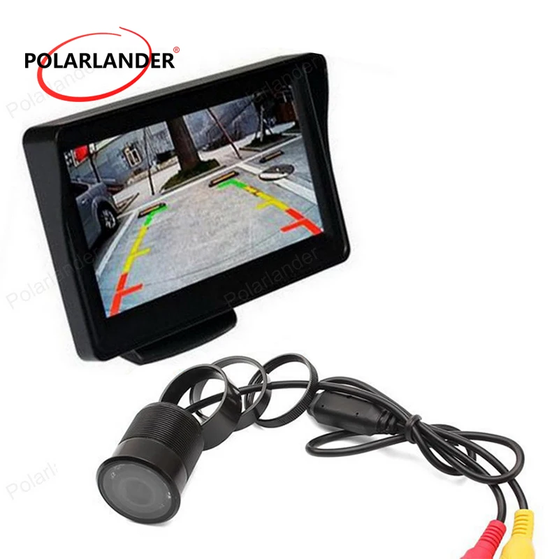 Waterproof Reverse CCD Car Front / RearView 8 LED Camera 480 TV lines Resolution 4.3 Inch Pocket-sized Monitor | Автомобили и