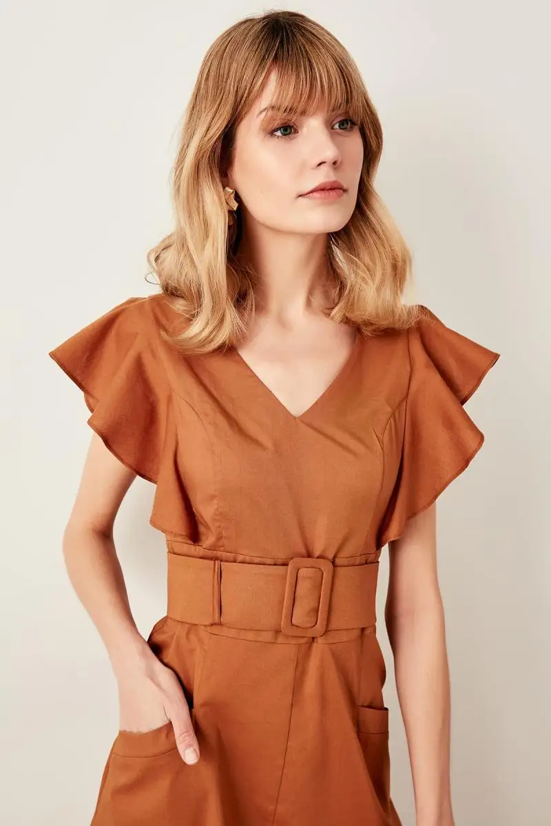 Trendyol платье с поясом TWOSS19XO0073|Женские платья| |